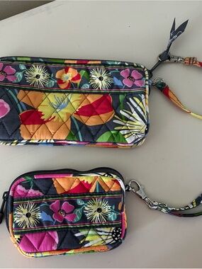 Vera Bradley Jazzy Blooms Wristlet and Coin Pouch